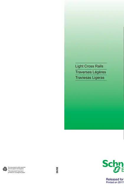 schneider施耐德PanelSeT SF SM - Light cross rails - Instruction sheet